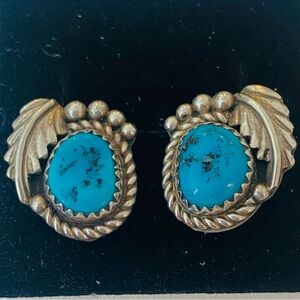 Turquoise and sterling silver earrings